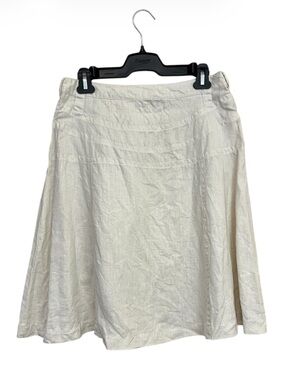 Tristan 100% Linen A-Line Midi Skirt